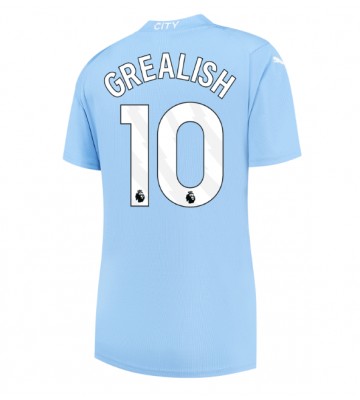 Manchester City Jack Grealish #10 Replika Hjemmebanetrøje Dame 2023-24 Kortærmet